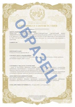 Образец Сертификат СТО 01.064.00220722.2-2020 Вольск Сертификат СТО 01.064.00220722.2-2020 